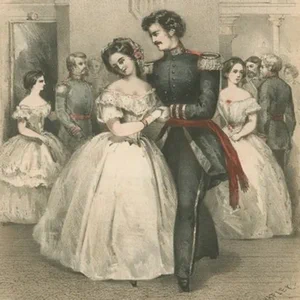 Nineteenth century couples dancing