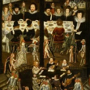 Detail from the portrait of Sir Henry Unton (h. 1558-1596)