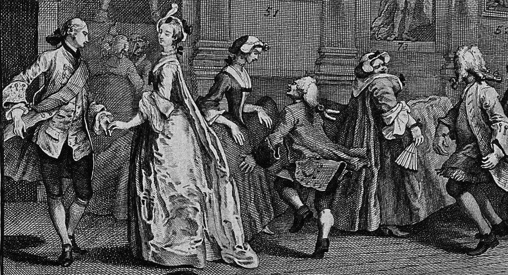 Detail of a country dance from Hogarth's Analysis of Beauty 1753