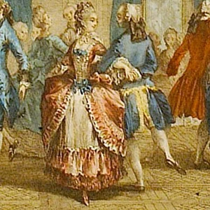 Eighteenth century couple dancing